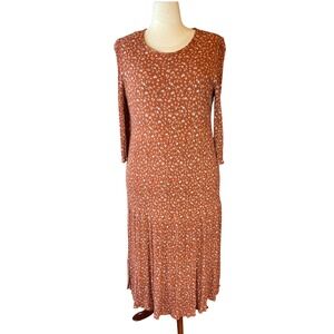 sheer brown dress SIMKHAI Women's Selena Pleated Chiffon Midi-Dress - Mahogany main image 1